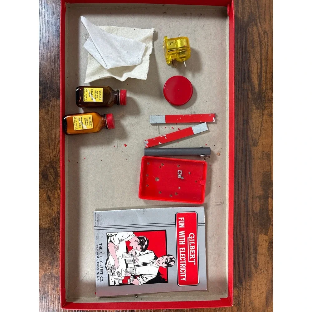 Vintage 1954 Gilbert Fun With‎ Electricity Hall of Science Set M3502 STEM Toy